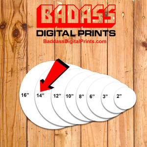 14" Circle High Gloss White Photo & Sign Sublimation Blank 14" Circle High Gloss White Photo & Sign Sublimation Blank