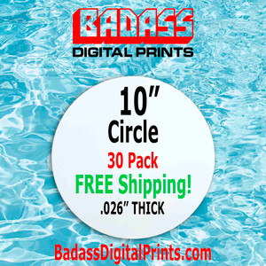 10" Round High Gloss White Aluminum Sublimation Sign Blank .026 Thick 10" Round High Gloss White Aluminum Sublimation Sign Blank .026 Thick
