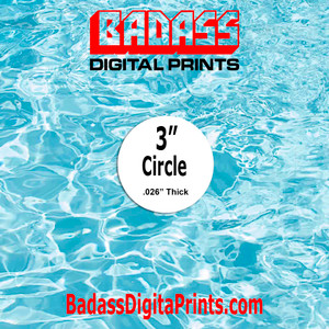 3" Round High Gloss White Aluminum Sublimation Blank