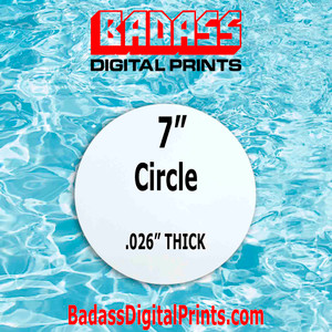 7" Round High Gloss White Aluminum Sublimation Sign Blank .026 Thick 7" Round High Gloss White Aluminum Sublimation Sign Blank .026 Thick
