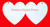 Double Heart Aluminum Sublimation Blanks with Holes Double Heart Aluminum Sublimation Blanks with Holes