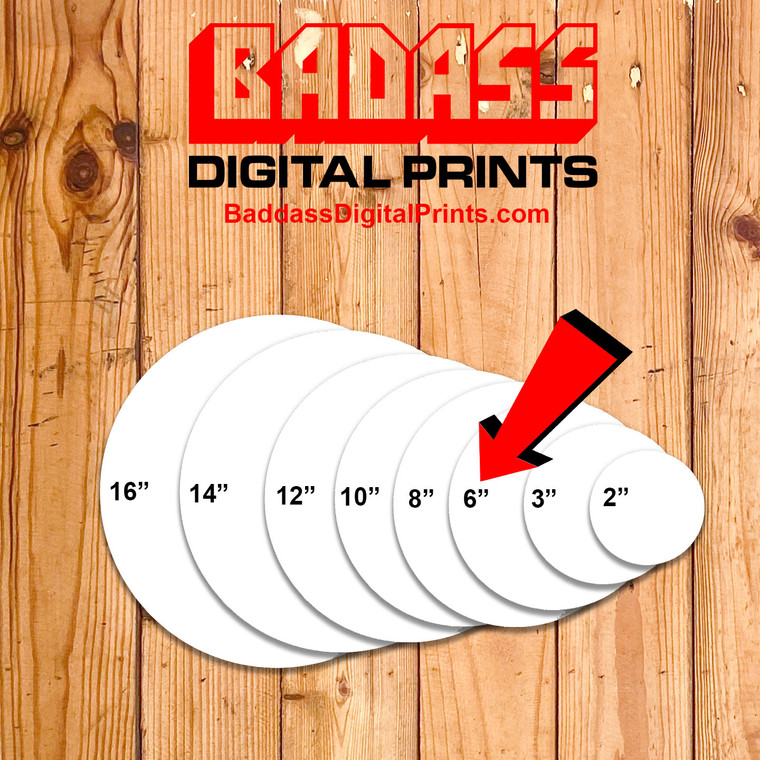 6" Circle High Gloss White Sublimation Blank