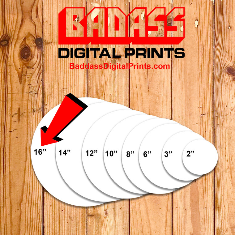 16" Circle High Gloss White Sublimation Blank