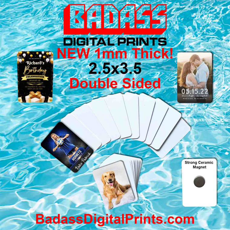 Aluminum DBL Sided Playing Card Size Sublimation Blank