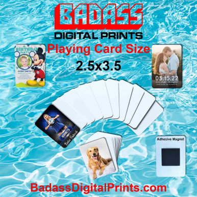 Sublimation Playing Card Size 2-1/2 x 3-1/2 with Rounded Corners