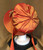 "Augusta" Regency Hat in Deep Orange