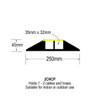 2CHCP 2 channel cable and hose protector