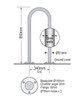 Hoop Bike Rack, Slim - Galvanised, Bolt Down