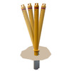 Flexible and removable steel bollard
