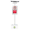 Radar speed sign, solar powered on moveable base