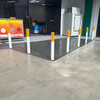 Two-tone bollard for BP service stations
