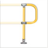 Quickclamp post with return rail
