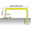 Bolt down U bar guardrail