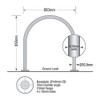 Hoop Bike Rack, Large - Stainless Steel, Bolt down