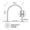 Hoop Bike Rack, Large - Stainless Steel, In Ground