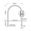 Hoop Bike Rack, Large - Stainless Steel, In Ground