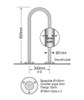 Hoop Bike Rack, Slim - Galvanised, In Ground
