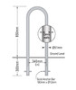 Hoop Bike Rack, Slim - Galvanised, In Ground