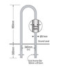 Hoop Bike Rack, Slim - Stainless Steel, Bolt Down