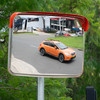 Rectangular stainless steel road mirror