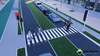 Pedestrian crossing system with traffic lights, solar powered