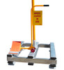 Truck control pallet with portable wheel chock