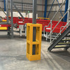 Steel column guard in use