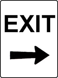 Exit right sign, class 1 reflective, aluminium Traffic Signs/Entry & Exit signs/Exit right sign