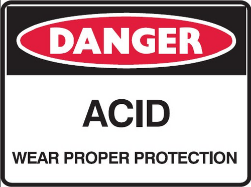 ACID WEAR PROPER PROTECTION Sign