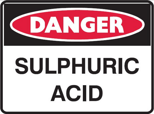 SULPHURIC ACID Sign