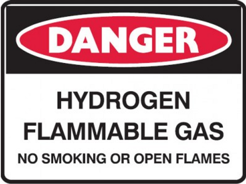Hydrogen Flammable Gas Sign