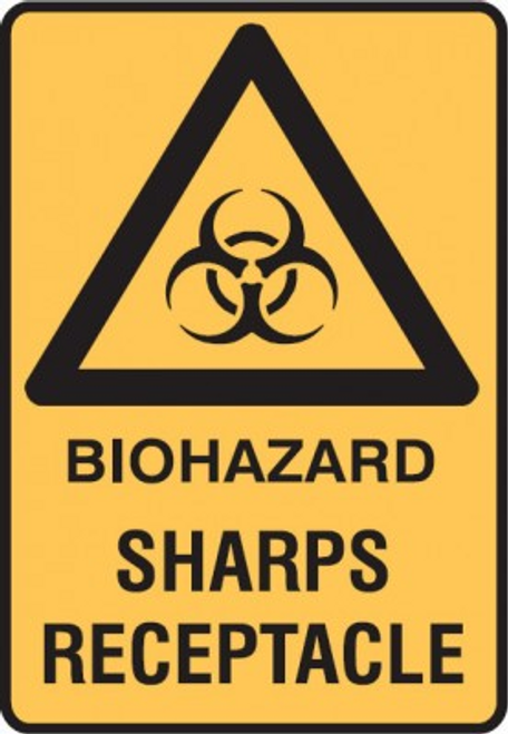 BIOHAZARD SHARPS RECEPTACLE Sign