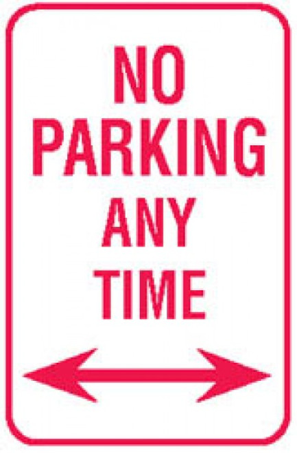 No Parking Any Time (Double Arrow)