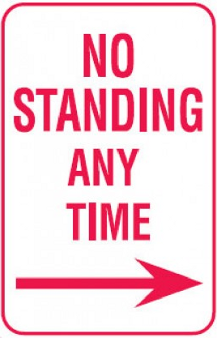 No Standing Any Time (Arrow Right)