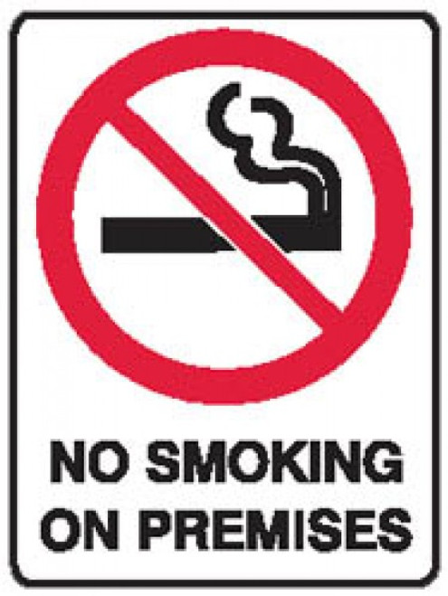 NO SMOKING ON PREMISES SIGN