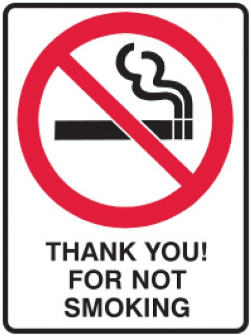 THANK YOU FOR NOT SMOKING