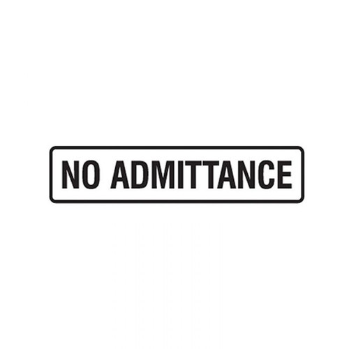 No Admittance, Pack of 5