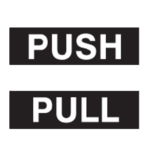 Push/Pull Horizontal (B&W), Pack of 5