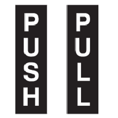 Push/Pull Vertical (B&W), Pack of 5
