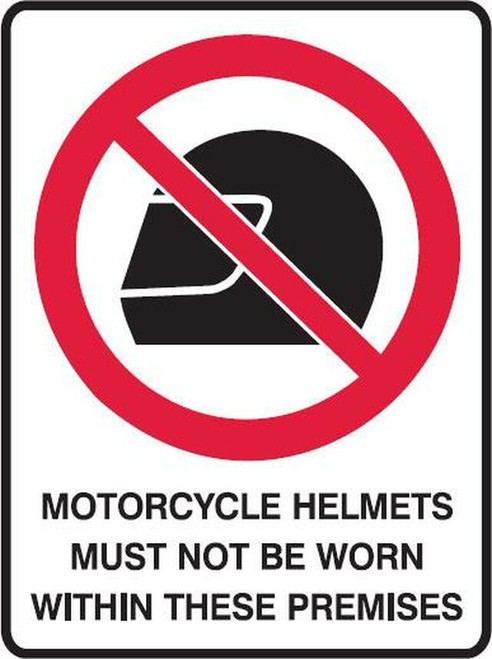 MOTORCYCLE HELMET SIGN