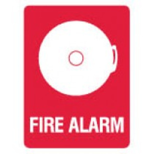 Fire alarm with pictorial sign