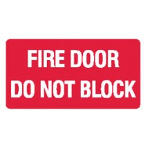 Fire door do not block sign