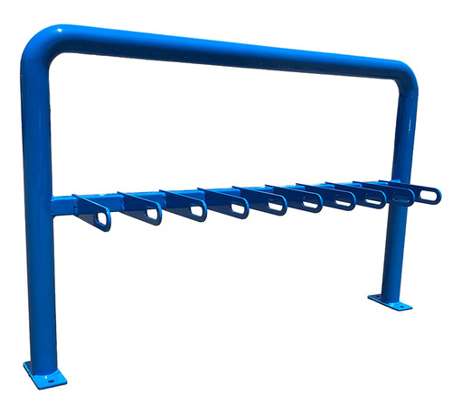 Blue scooter rack