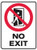 No exit sign