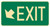 Exit left arrow down sign