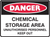 CHEMICAL STORAGE AREA Sign.