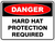 Hard hat protection required sign