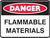 Flammable materials sign