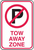No Parking Tow Away Zone With No Parking Symbol