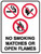 NO SMOKING MATCHES OR OPEN FLAMES SIGN